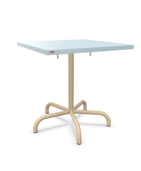 Schaffner Säntis Table repas rabattable 70x70cm Bleu Pastel 51 Marron Pastel 83 
