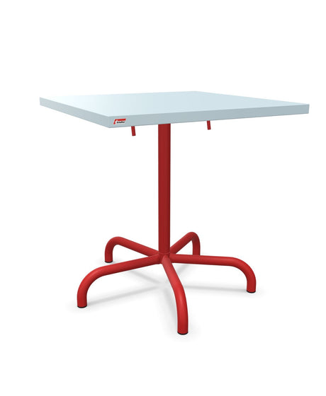 Schaffner Säntis Table repas rabattable 70x70cm Bleu Pastel 51 Rouge 30 