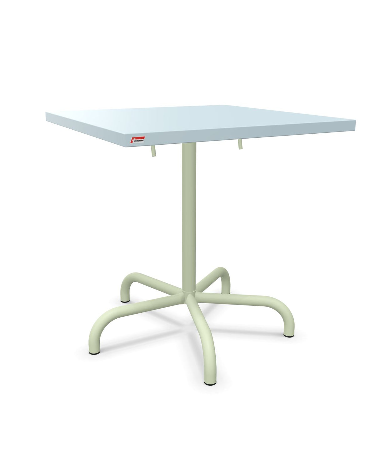 Schaffner Säntis Table repas rabattable 70x70cm Bleu Pastel 51 Vert Pastel 64 