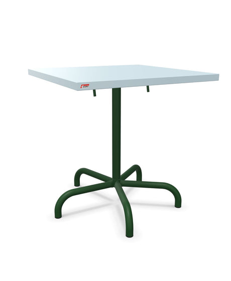 Schaffner Säntis Table repas rabattable 70x70cm Bleu Pastel 51 Vert Sapin 66 