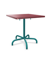 Schaffner Säntis Table repas rabattable 70x70cm Bordeaux 38 Bleu Kali 56 