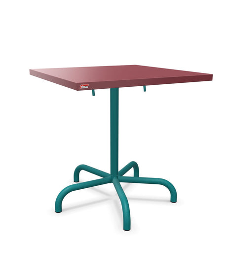 Schaffner Säntis Table repas rabattable 70x70cm Bordeaux 38 Bleu Kali 56 