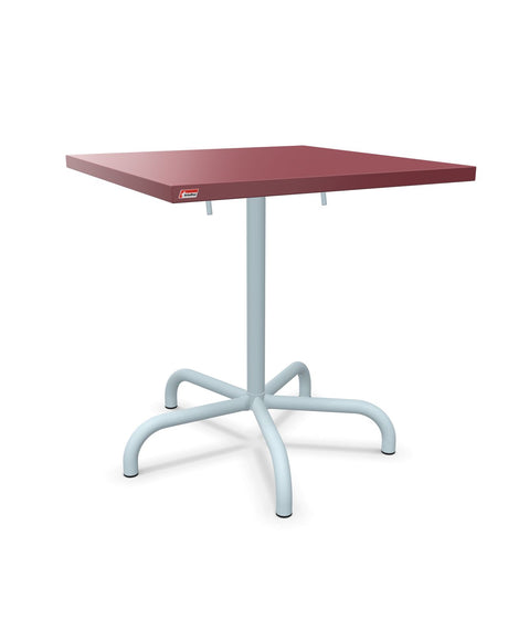 Schaffner Säntis Table repas rabattable 70x70cm Bordeaux 38 Bleu Pastel 51 