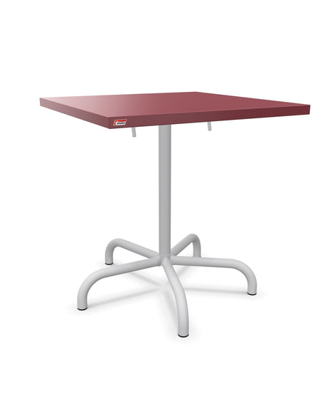 Schaffner Säntis Table repas rabattable 70x70cm Bordeaux 38 Gris Argent 78 