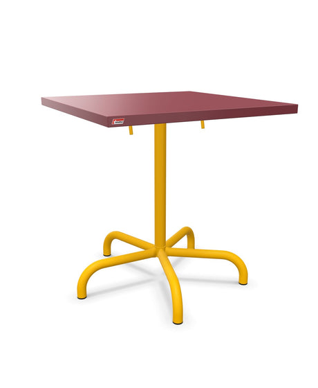 Schaffner Säntis Table repas rabattable 70x70cm Bordeaux 38 Jaune 11 