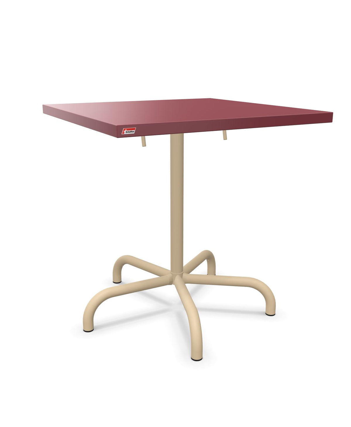 Schaffner Säntis Table repas rabattable 70x70cm Bordeaux 38 Marron Pastel 83 