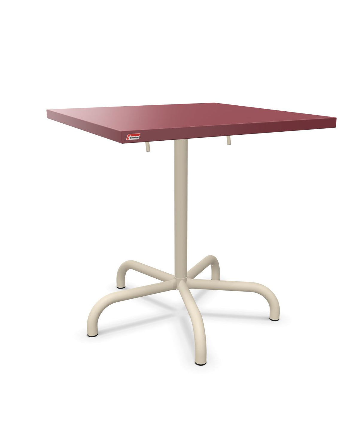 Schaffner Säntis Table repas rabattable 70x70cm Bordeaux 38 Sable Pastel 15 