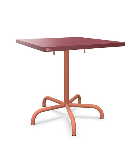 Schaffner Säntis Table repas rabattable 70x70cm Bordeaux 38 Terracotta 84 