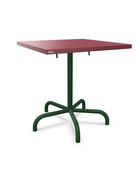 Schaffner Säntis Table repas rabattable 70x70cm Bordeaux 38 Vert Sapin 66 
