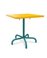 Schaffner Säntis Table repas rabattable 70x70cm Jaune 11 Bleu Kali 56 