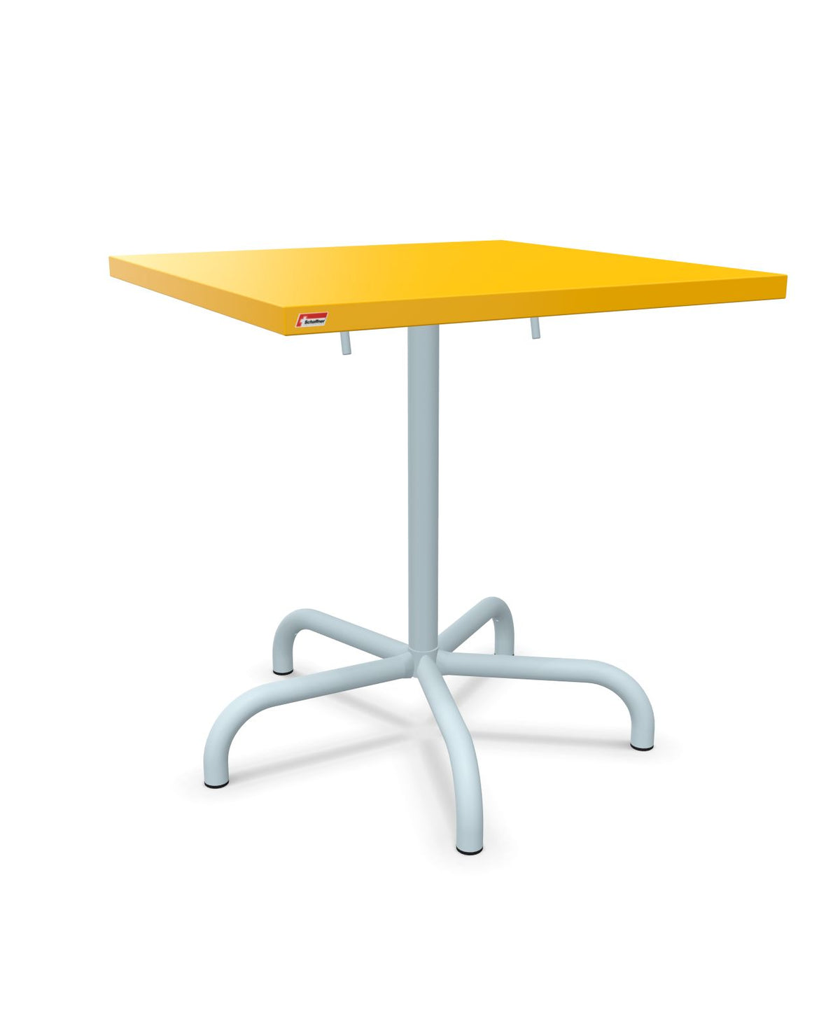 Schaffner Säntis Table repas rabattable 70x70cm Jaune 11 Bleu Pastel 51 