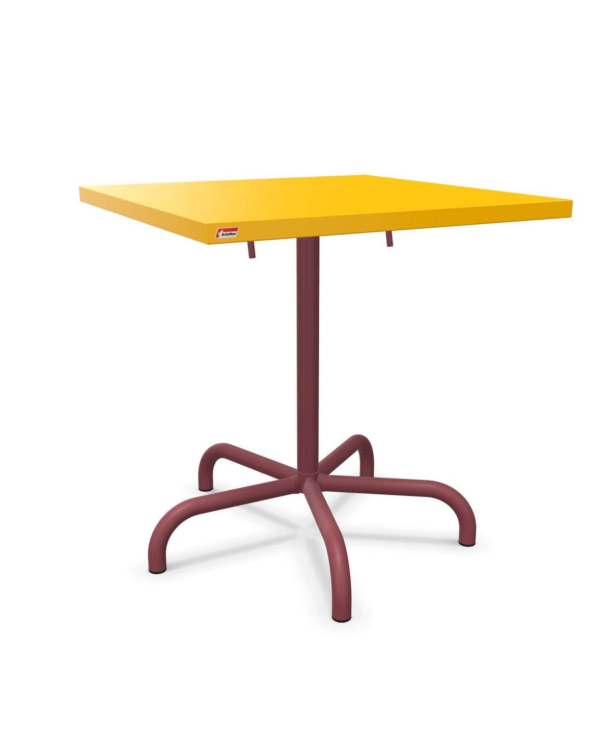 Schaffner Säntis Table repas rabattable 70x70cm Jaune 11 Bordeaux 38 