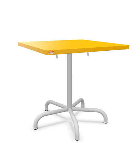 Schaffner Säntis Table repas rabattable 70x70cm Jaune 11 Gris Argent 78 