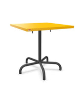 Schaffner Säntis Table repas rabattable 70x70cm Jaune 11 Noir 91 