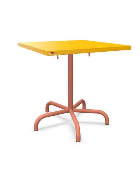 Schaffner Säntis Table repas rabattable 70x70cm Jaune 11 Terracotta 84 