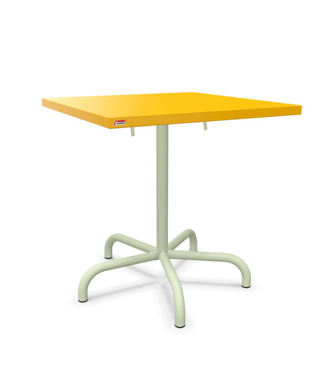 Schaffner Säntis Table repas rabattable 70x70cm Jaune 11 Vert Pastel 64 