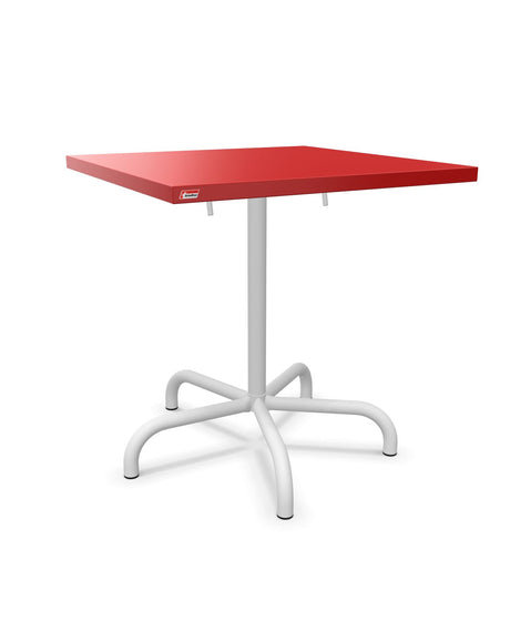 Schaffner Säntis Table repas rabattable 70x70cm Rouge 30 Blanc 90 
