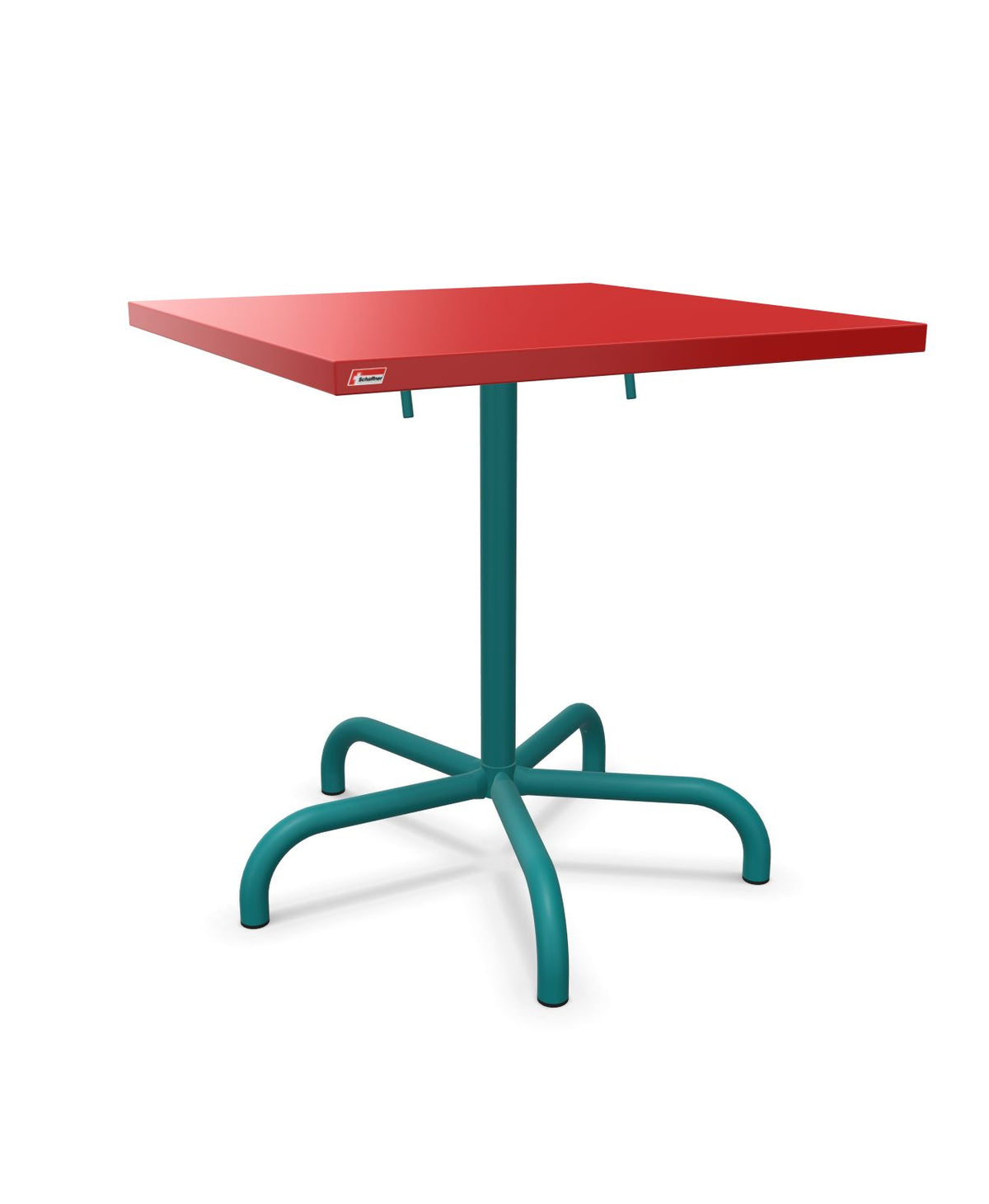 Schaffner Säntis Table repas rabattable 70x70cm Rouge 30 Bleu Kali 56 