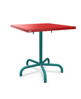 Schaffner Säntis Table repas rabattable 70x70cm Rouge 30 Bleu Kali 56 