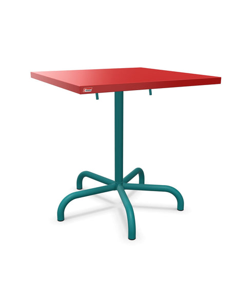 Schaffner Säntis Table repas rabattable 70x70cm Rouge 30 Bleu Kali 56 