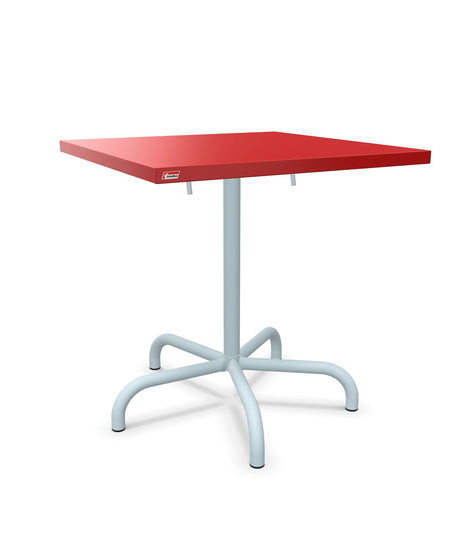 Schaffner Säntis Table repas rabattable 70x70cm Rouge 30 Bleu Pastel 51 