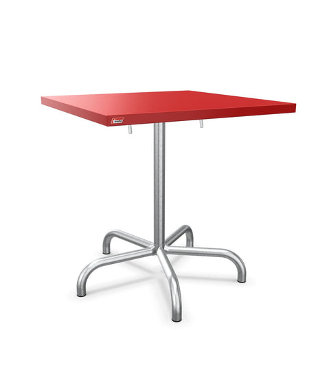 Schaffner Säntis Table repas rabattable 70x70cm Rouge 30 Galvanisé à chaud 02 