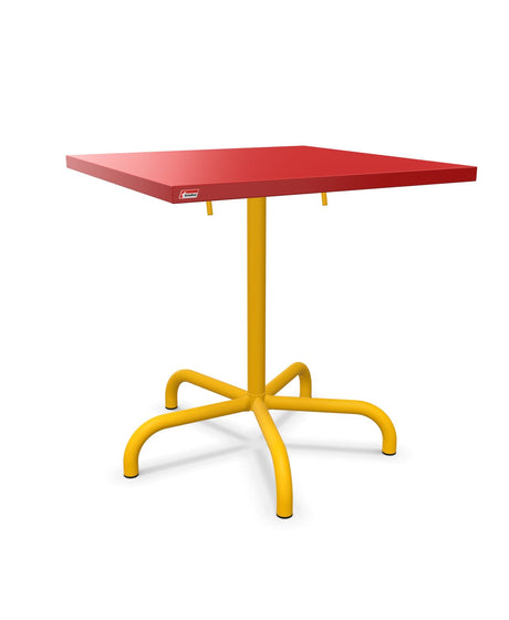 Schaffner Säntis Table repas rabattable 70x70cm Rouge 30 Jaune 11 