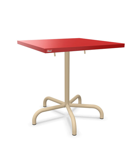 Schaffner Säntis Table repas rabattable 70x70cm Rouge 30 Marron Pastel 83 