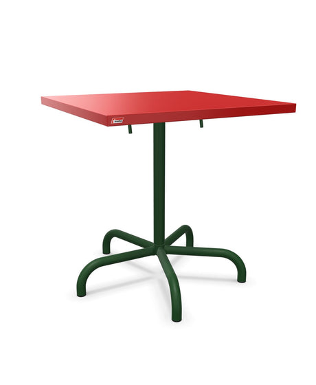 Schaffner Säntis Table repas rabattable 70x70cm Rouge 30 Vert Sapin 66 