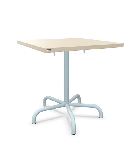 Schaffner Säntis Table repas rabattable 70x70cm Sable Pastel 15 Bleu Pastel 51 