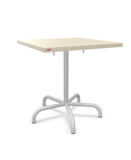 Schaffner Säntis Table repas rabattable 70x70cm Sable Pastel 15 Gris Argent 78 