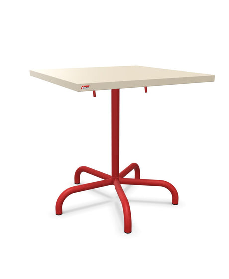 Schaffner Säntis Table repas rabattable 70x70cm Sable Pastel 15 Rouge 30 