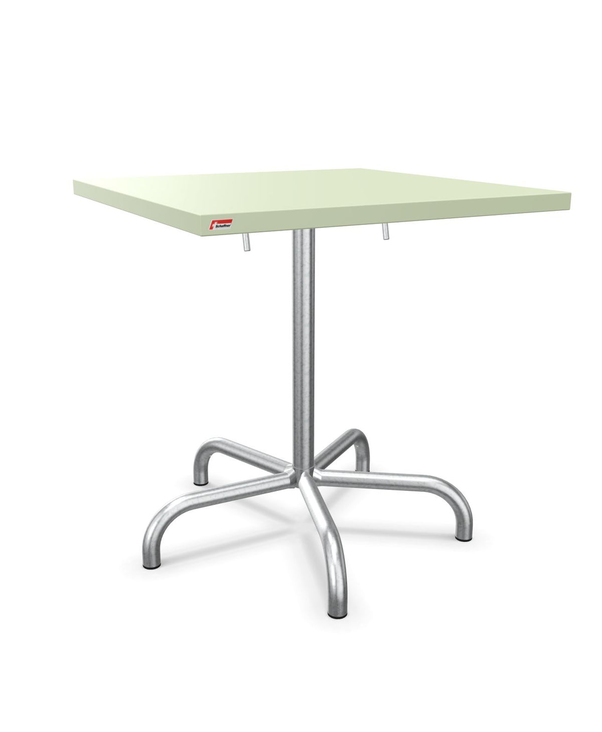 Schaffner Säntis Table repas rabattable 70x70cm Vert Pastel 64 Galvanisé à chaud 02 