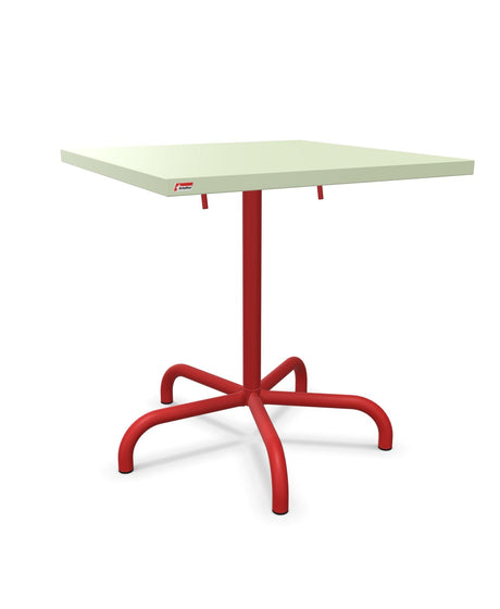 Schaffner Säntis Table repas rabattable 70x70cm Vert Pastel 64 Rouge 30 
