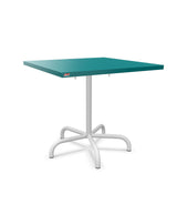Schaffner Säntis Table repas rabattable 80x80cm Bleu Kali 56 Blanc 90 