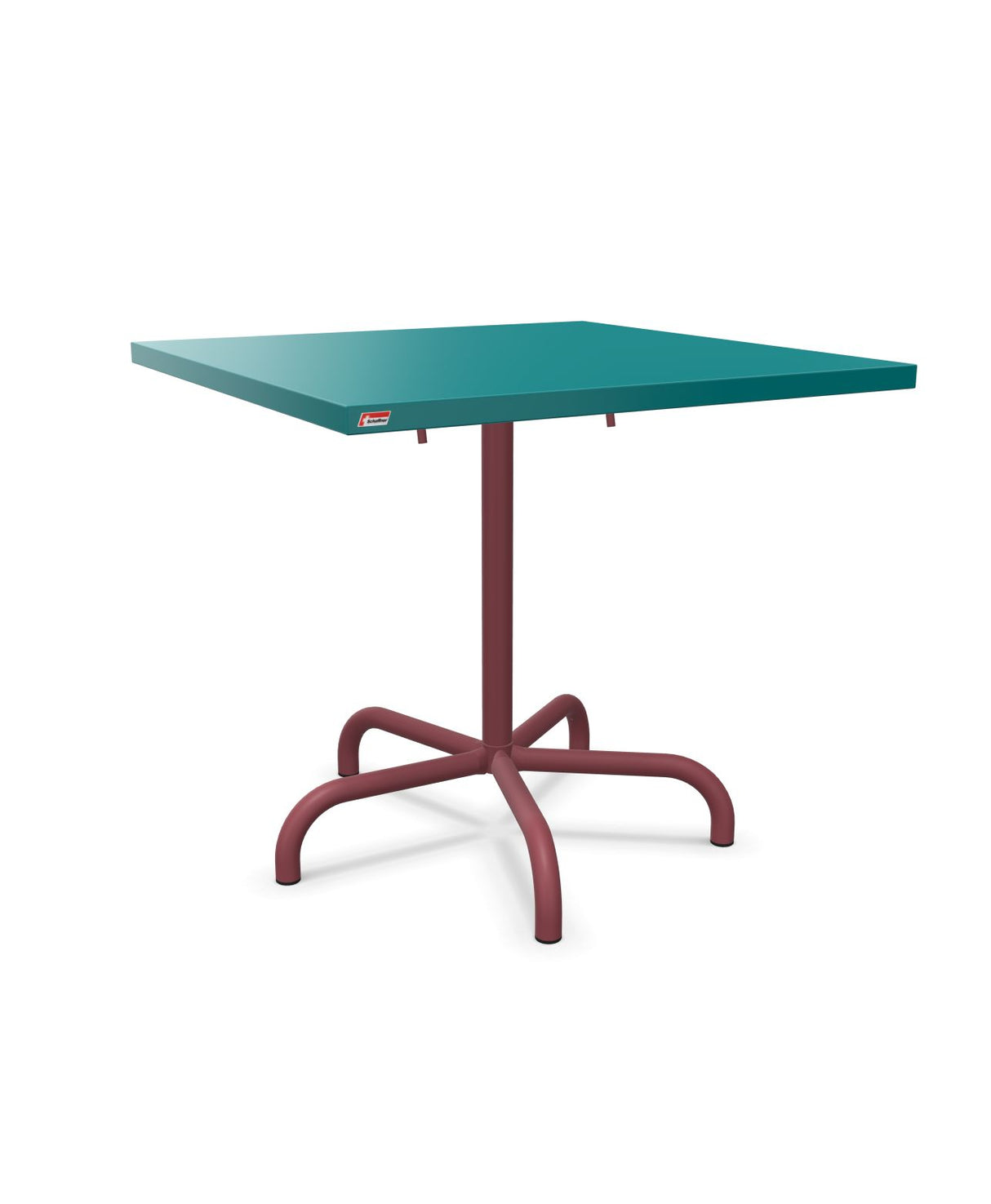 Schaffner Säntis Table repas rabattable 80x80cm Bleu Kali 56 Bordeaux 38 