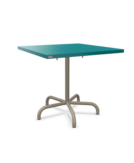 Schaffner Säntis Table repas rabattable 80x80cm Bleu Kali 56 Champagne 85 