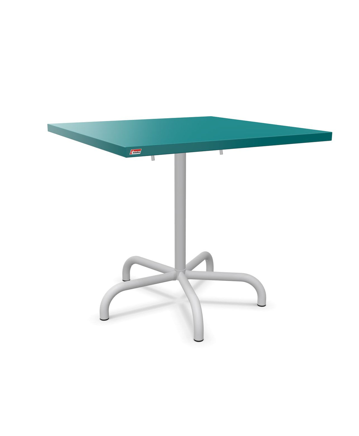 Schaffner Säntis Table repas rabattable 80x80cm Bleu Kali 56 Gris Argent 78 