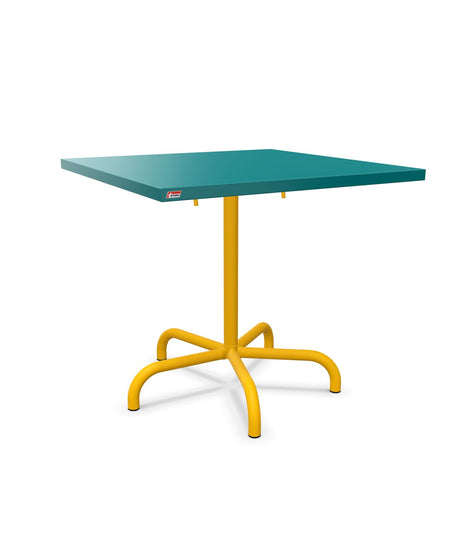 Schaffner Säntis Table repas rabattable 80x80cm Bleu Kali 56 Jaune 11 