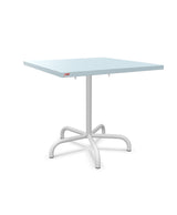 Schaffner Säntis Table repas rabattable 80x80cm Bleu Pastel 51 Blanc 90 