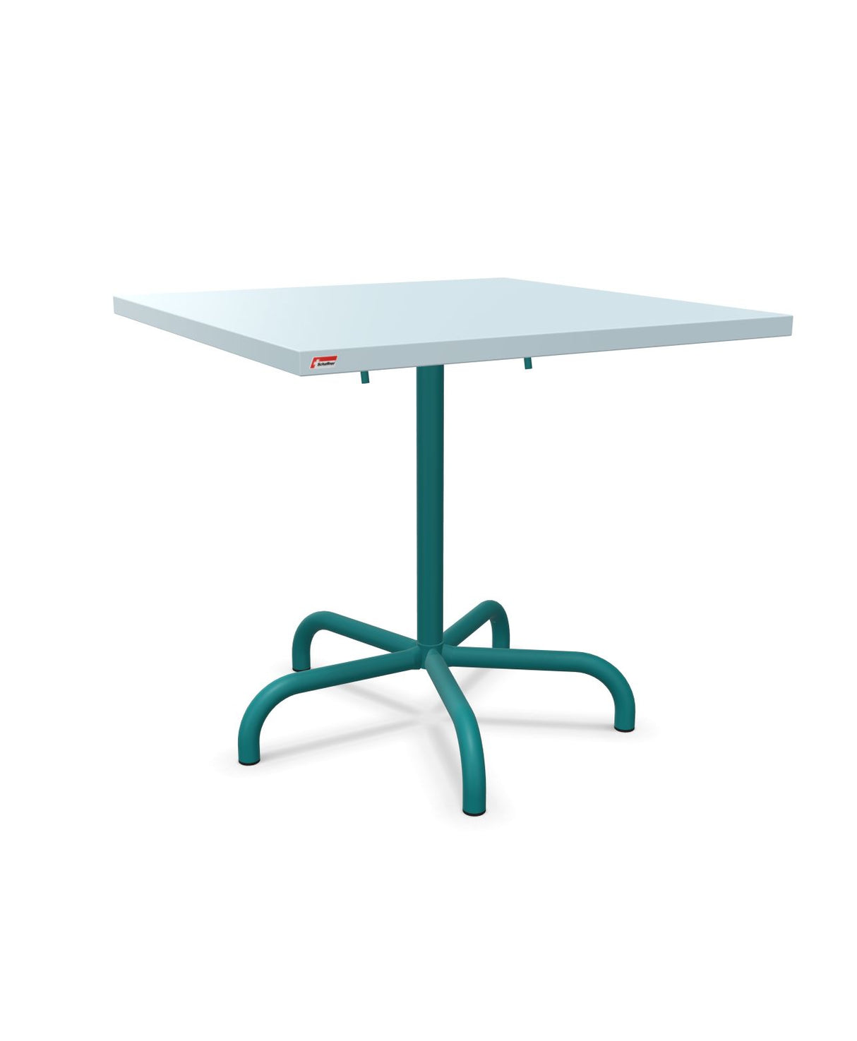 Schaffner Säntis Table repas rabattable 80x80cm Bleu Pastel 51 Bleu Kali 56 