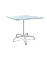 Schaffner Säntis Table repas rabattable 80x80cm Bleu Pastel 51 Gris Argent 78 
