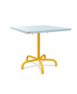 Schaffner Säntis Table repas rabattable 80x80cm Bleu Pastel 51 Jaune 11 