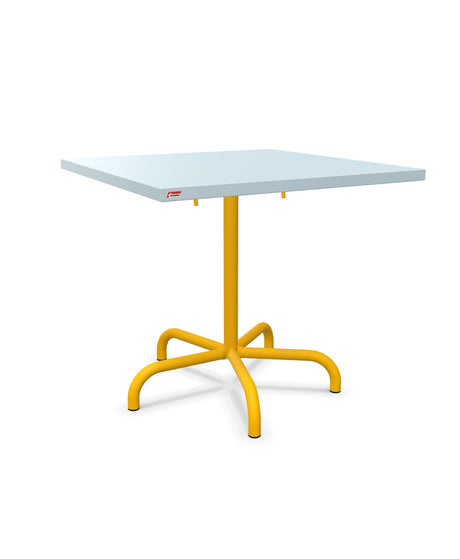 Schaffner Säntis Table repas rabattable 80x80cm Bleu Pastel 51 Jaune 11 
