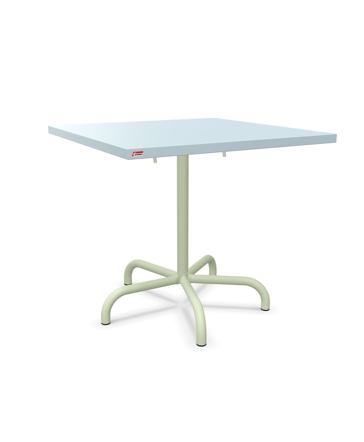 Schaffner Säntis Table repas rabattable 80x80cm Bleu Pastel 51 Vert Pastel 64 