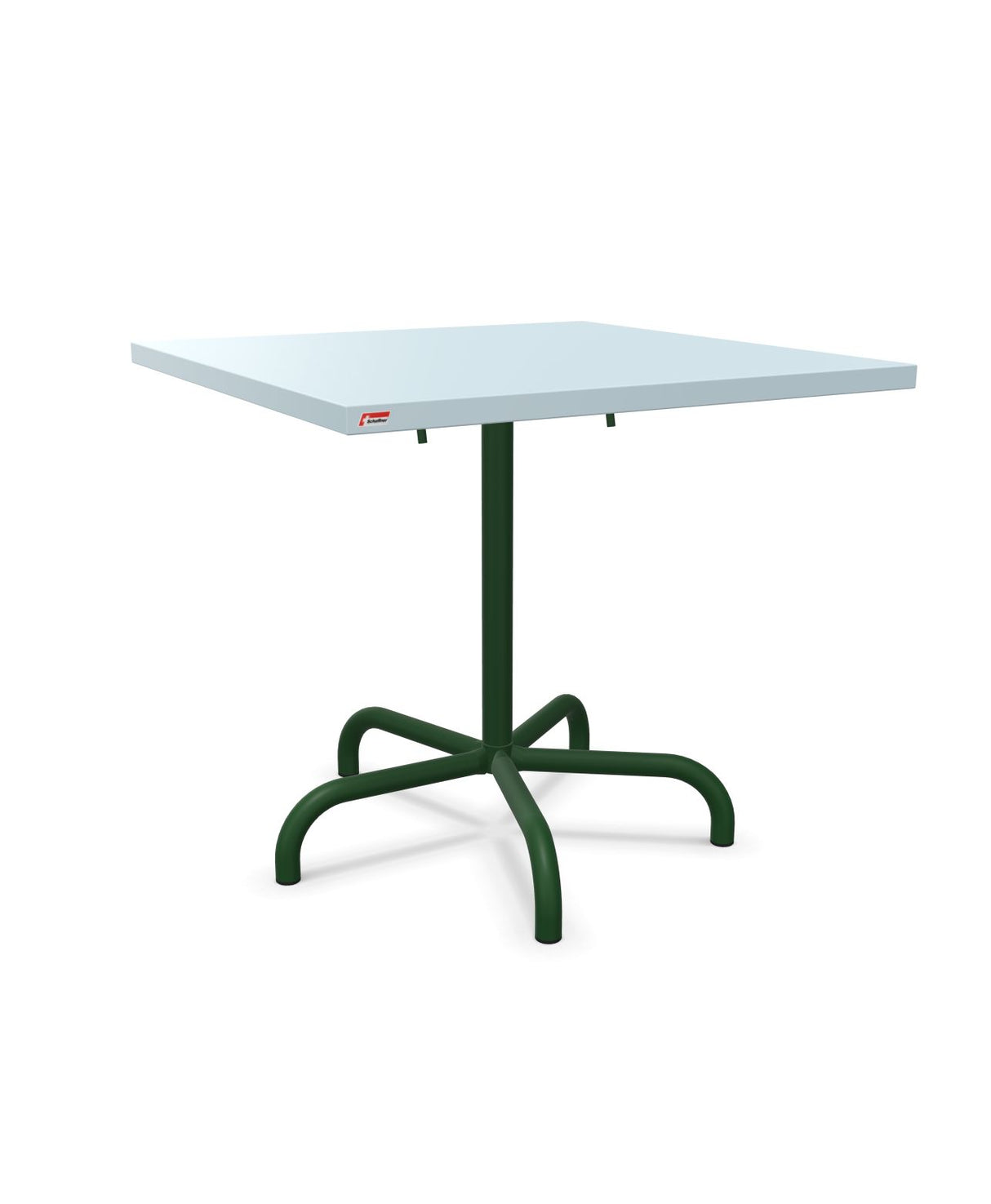 Schaffner Säntis Table repas rabattable 80x80cm Bleu Pastel 51 Vert Sapin 66 