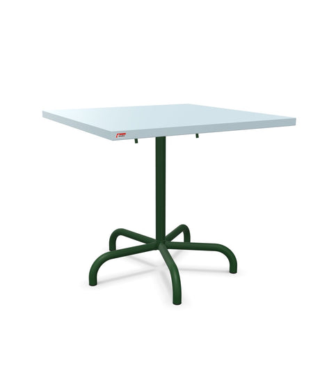 Schaffner Säntis Table repas rabattable 80x80cm Bleu Pastel 51 Vert Sapin 66 