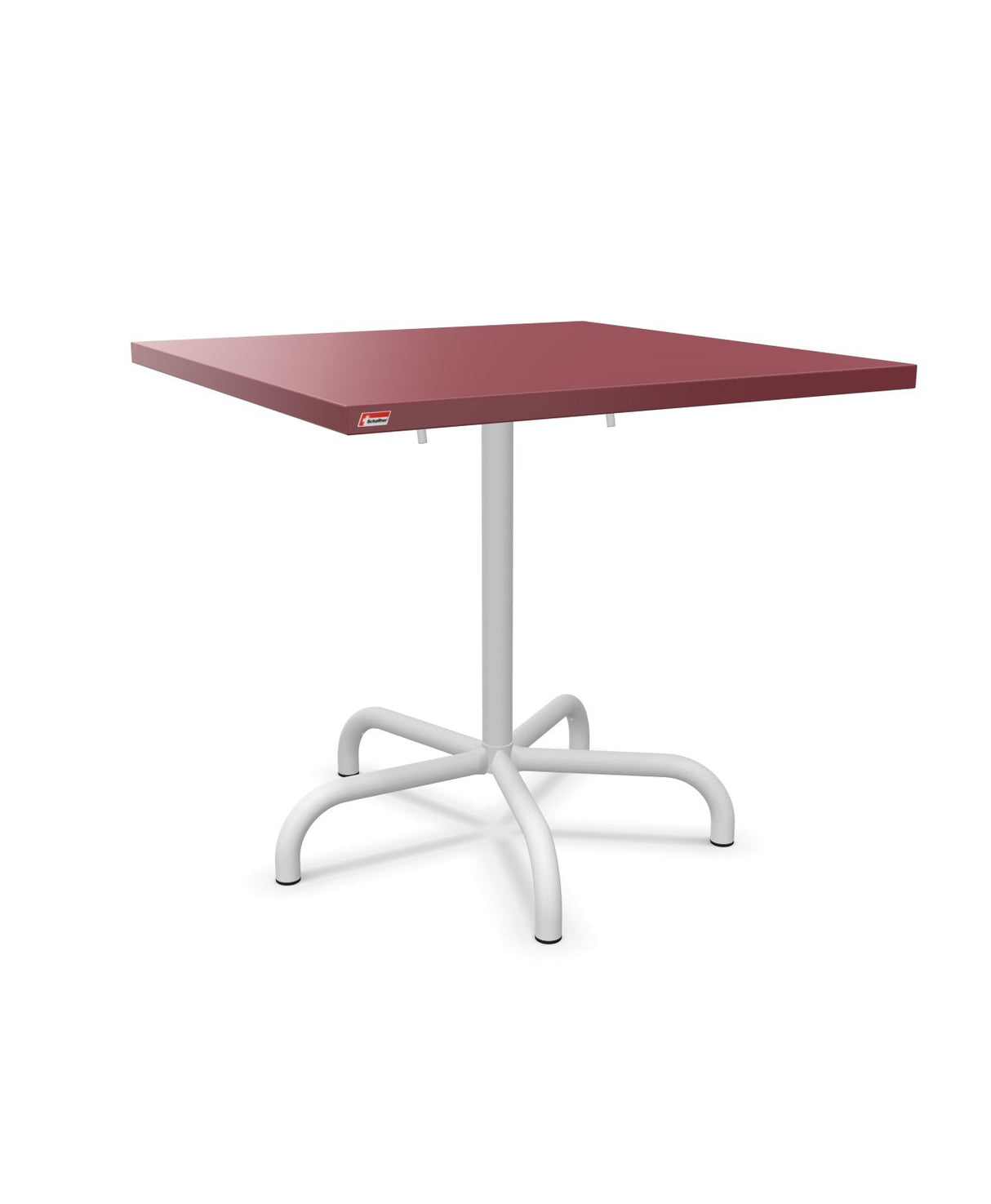 Schaffner Säntis Table repas rabattable 80x80cm Bordeaux 38 Blanc 90 