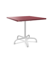 Schaffner Säntis Table repas rabattable 80x80cm Bordeaux 38 Blanc 90 