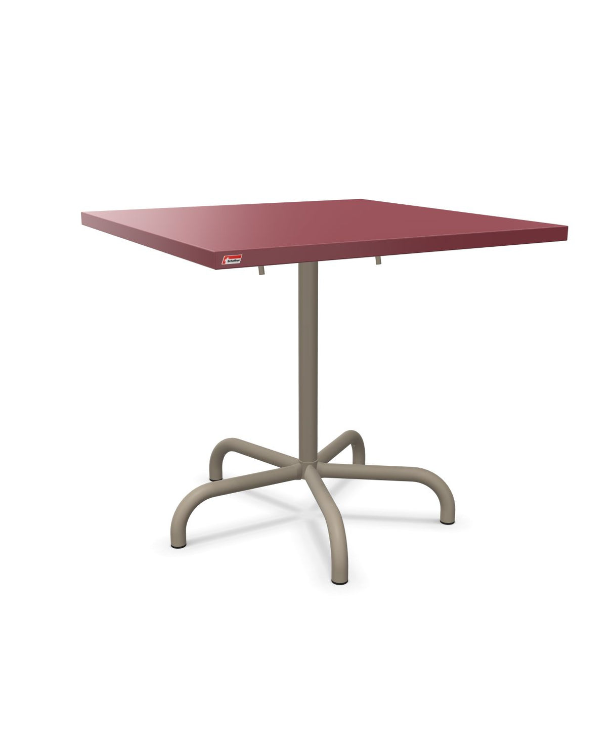 Schaffner Säntis Table repas rabattable 80x80cm Bordeaux 38 Champagne 85 